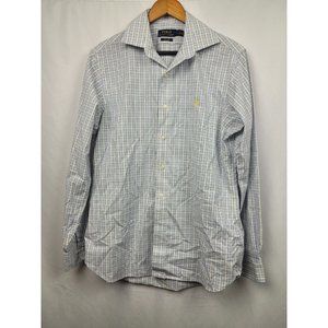 Polo Ralph Lauren White Multi-Color Men's Long-Sleeve Button-up Shirt 15 1/2